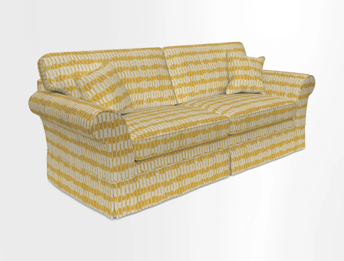 Lanhydrock 4 Seater Sofa in Floral Linens Lela Mystery Indigo