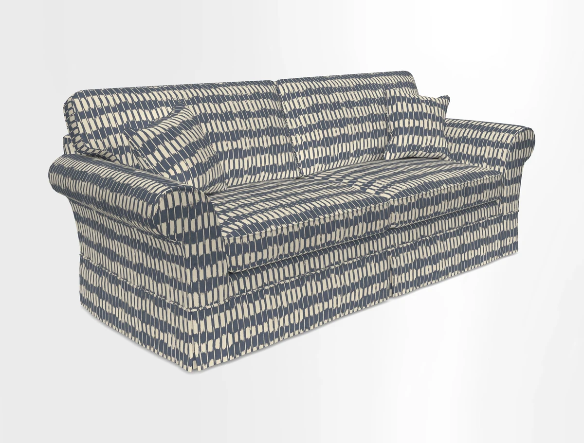 Lanhydrock 4 Seater Sofa in Floral Linens Lela Mystery Indigo