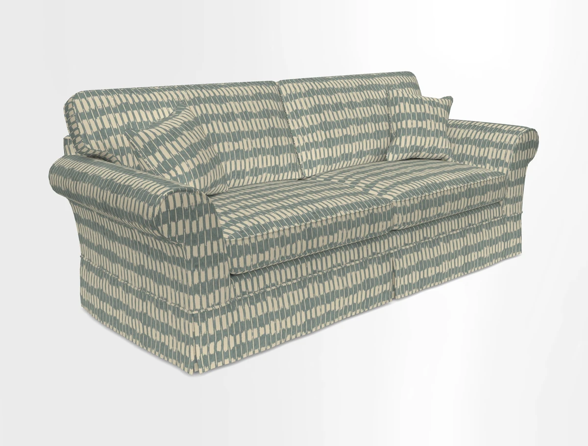 Lanhydrock 4 Seater Sofa in Floral Linens Lela Mystery Indigo