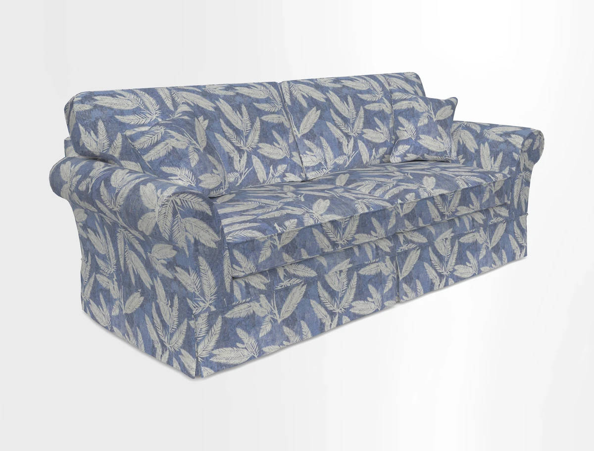 Lanhydrock 4 Seater Sofa in Floral Linens Lela Mystery Indigo
