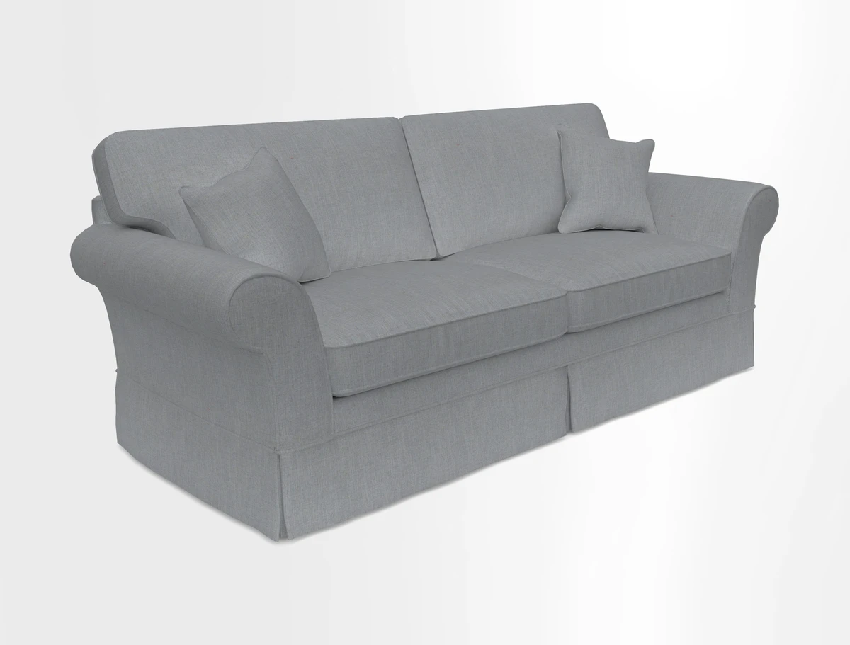 Lanhydrock 4 Seater Sofa in Floral Linens Lela Mystery Indigo