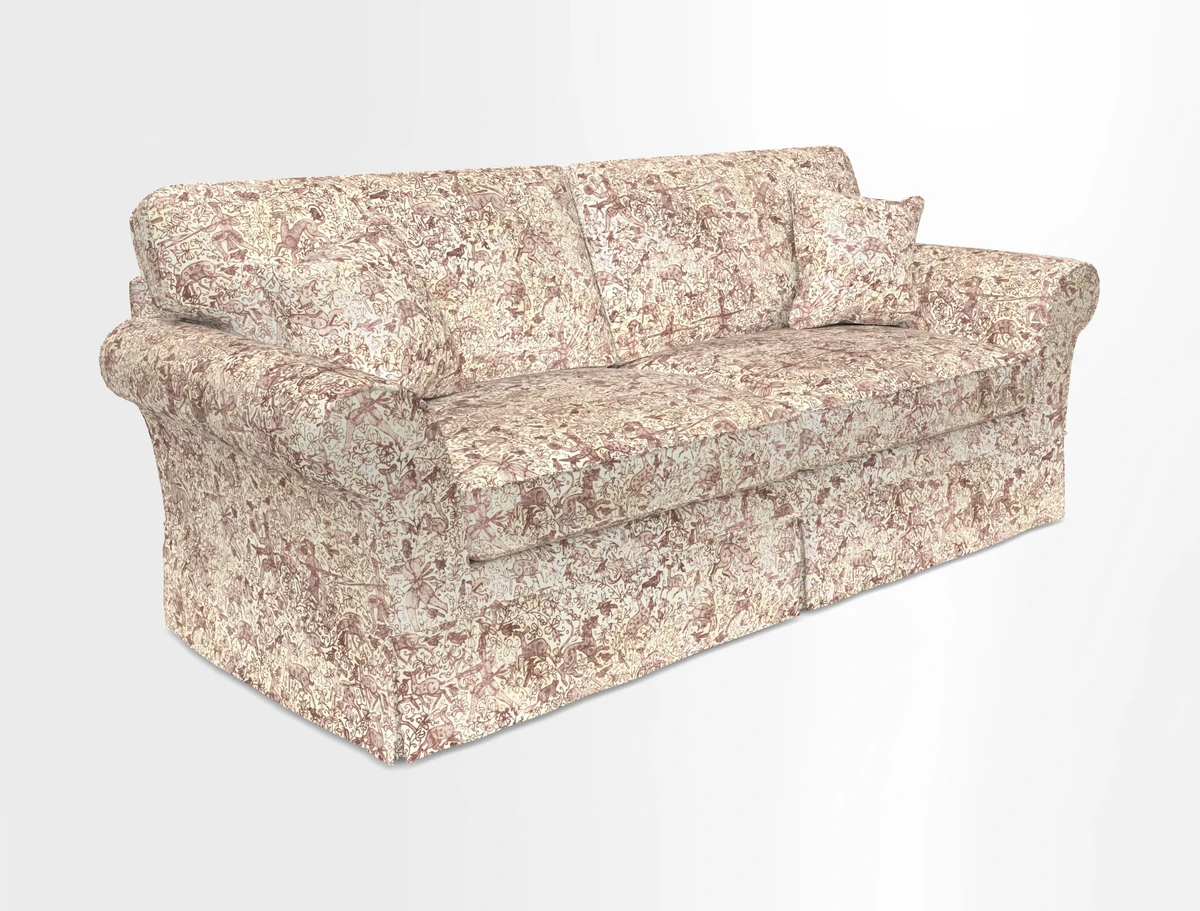 Lanhydrock 4 Seater Sofa in Floral Linens Lela Mystery Indigo
