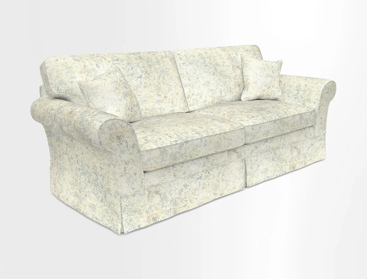 Lanhydrock 4 Seater Sofa in Floral Linens Lela Mystery Indigo
