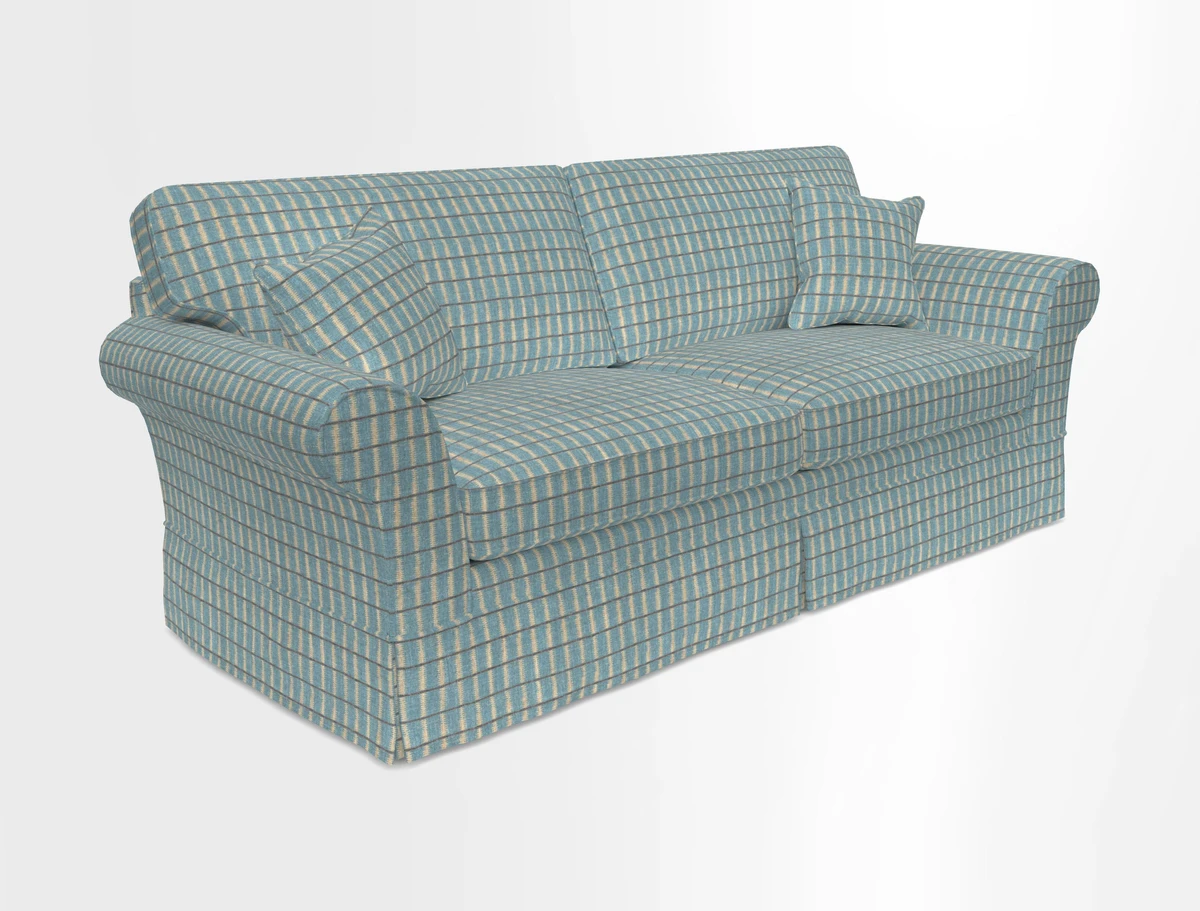Lanhydrock 4 Seater Sofa in Floral Linens Lela Mystery Indigo