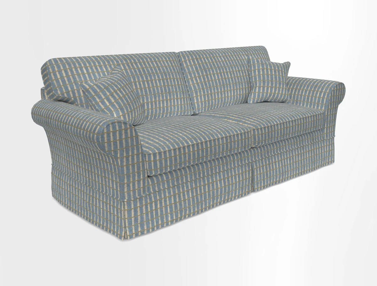 Lanhydrock 4 Seater Sofa in Floral Linens Lela Mystery Indigo