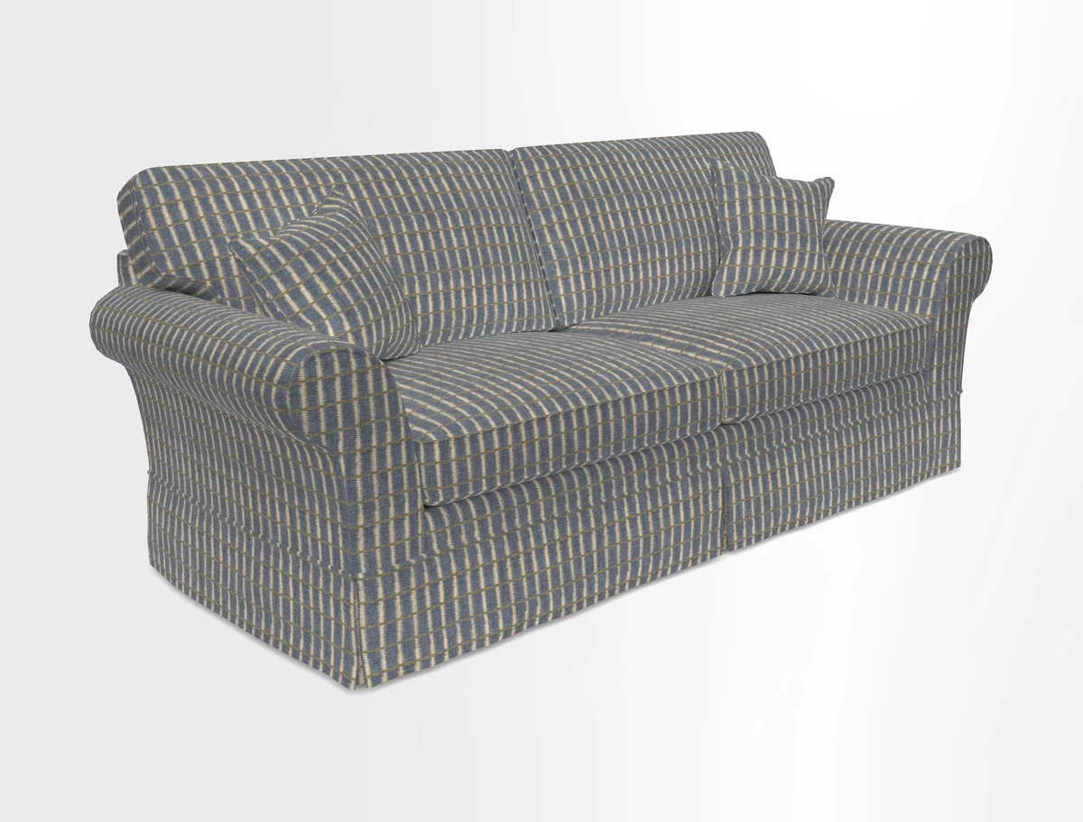 Lanhydrock 4 Seater Sofa in Floral Linens Lela Mystery Indigo