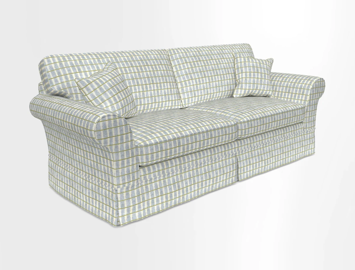 Lanhydrock 4 Seater Sofa in Floral Linens Lela Mystery Indigo