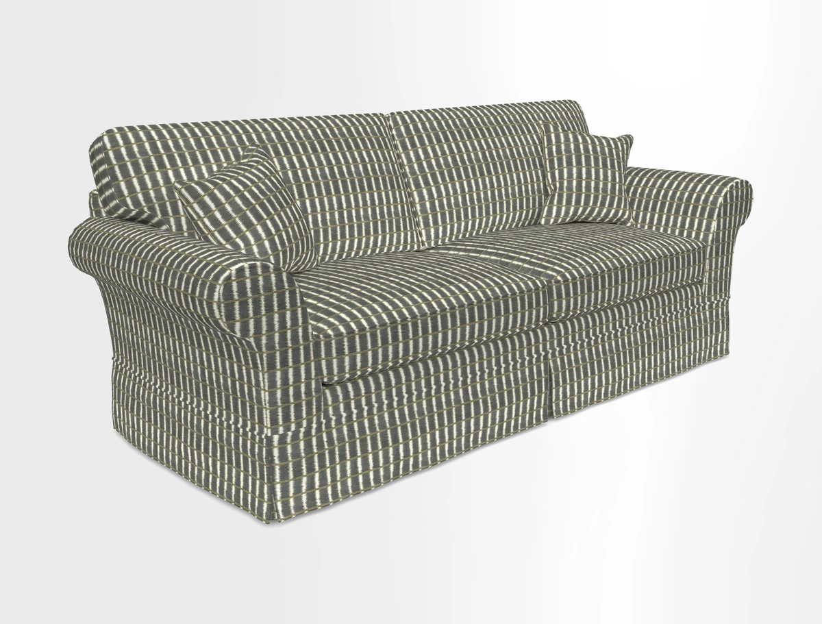 Lanhydrock 4 Seater Sofa in Floral Linens Lela Mystery Indigo