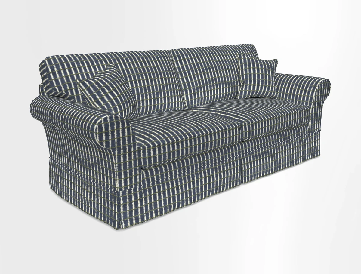 Lanhydrock 4 Seater Sofa in Floral Linens Lela Mystery Indigo