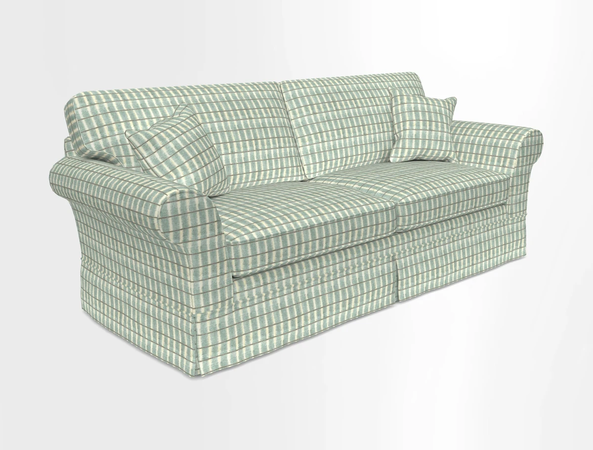 Lanhydrock 4 Seater Sofa in Floral Linens Lela Mystery Indigo