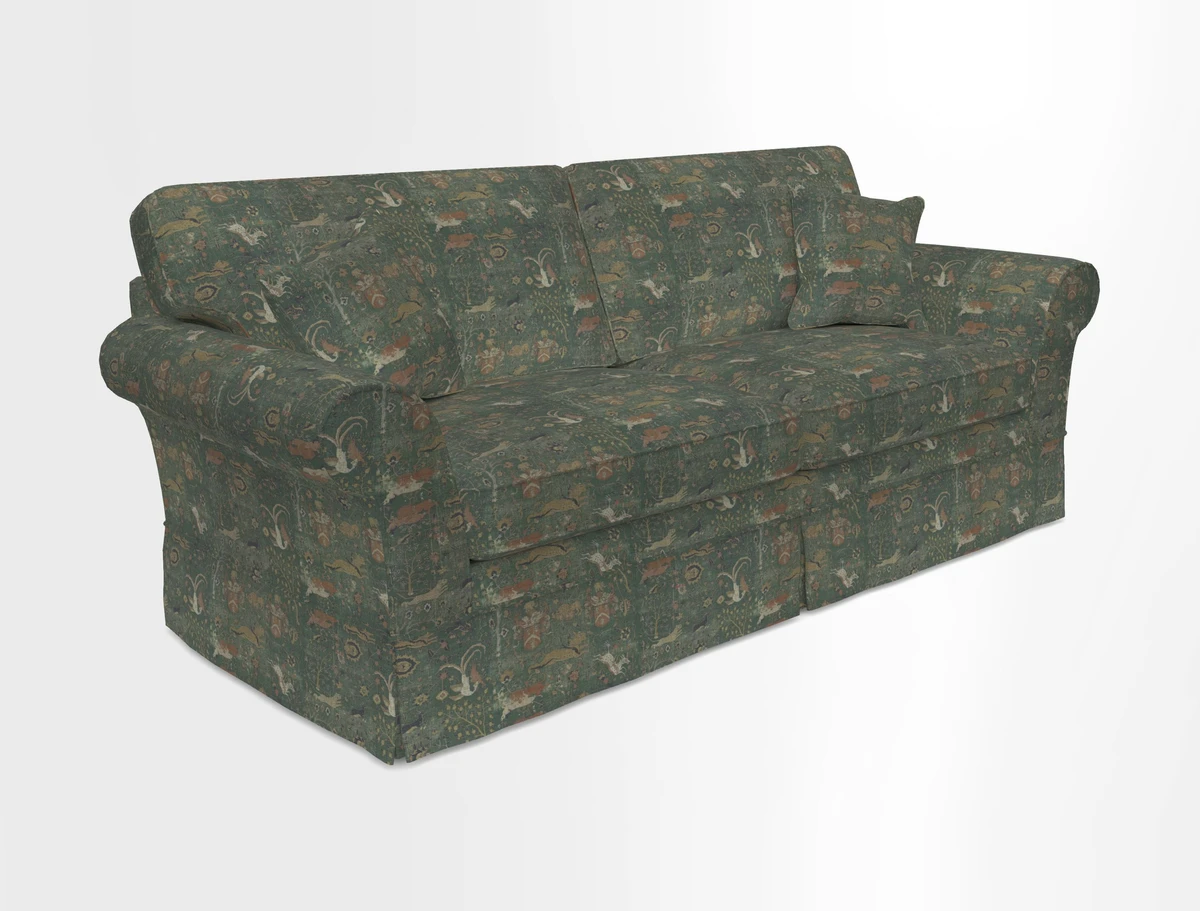 Lanhydrock 4 Seater Sofa in Floral Linens Lela Mystery Indigo