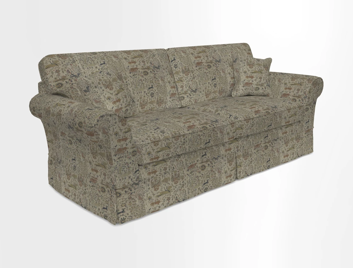 Lanhydrock 4 Seater Sofa in Floral Linens Lela Mystery Indigo