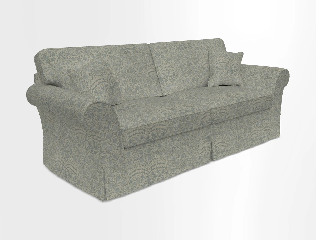 Lanhydrock 4 Seater Sofa in Floral Linens Lela Mystery Indigo