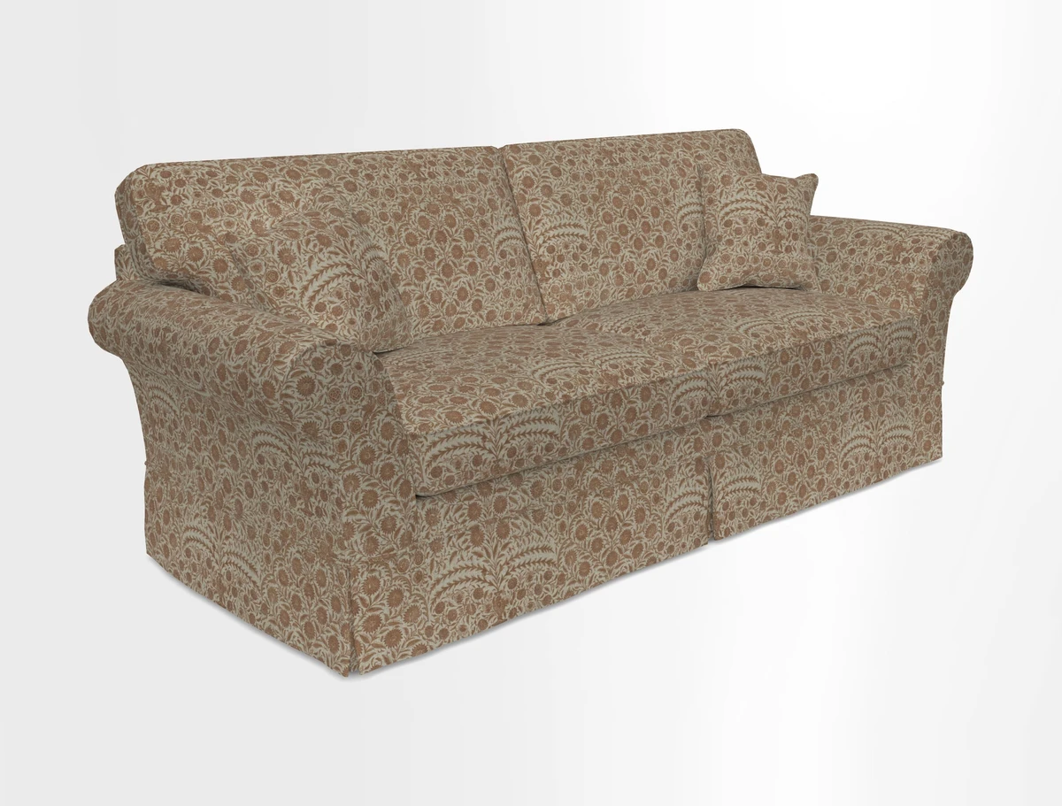 Lanhydrock 4 Seater Sofa in Floral Linens Lela Mystery Indigo