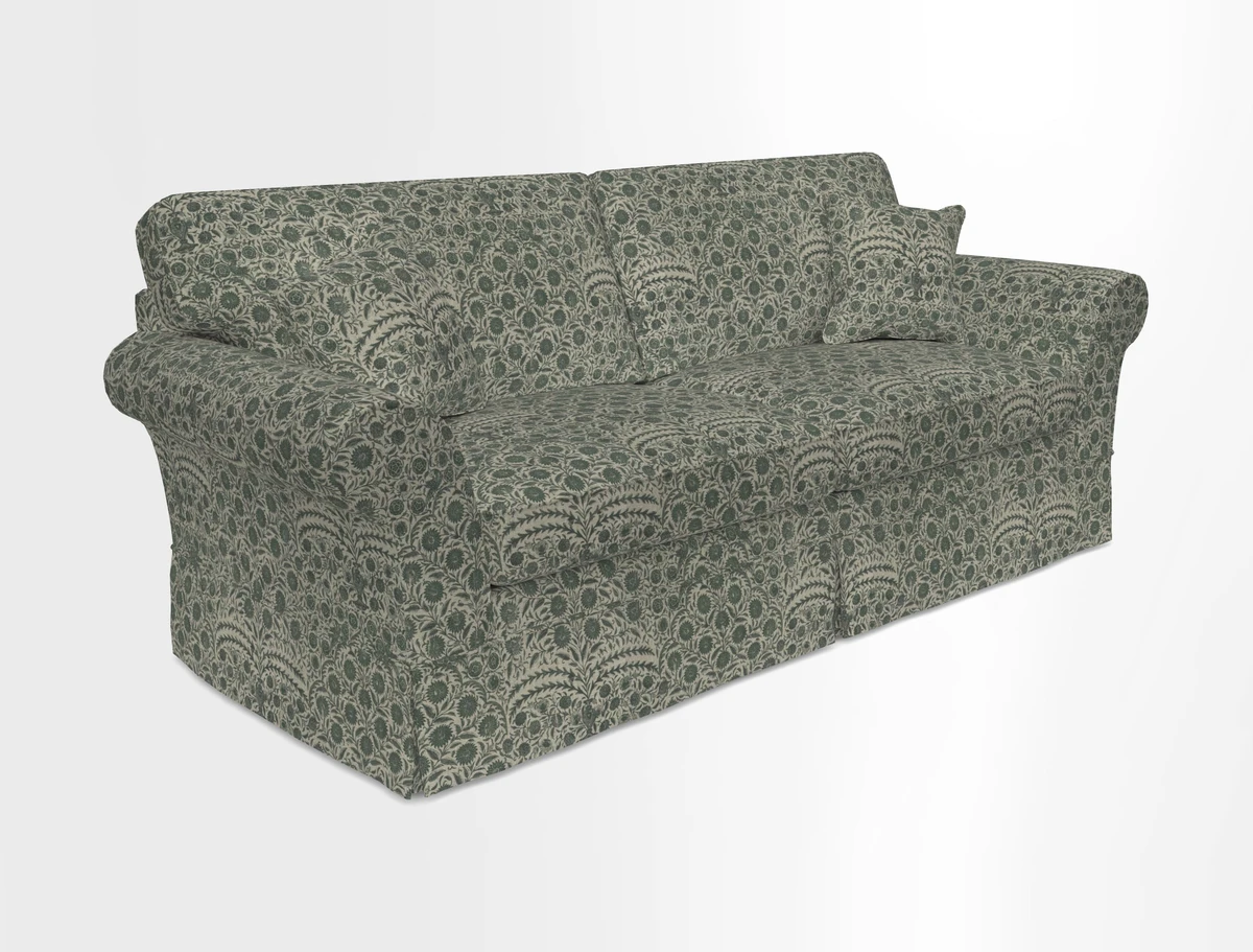 Lanhydrock 4 Seater Sofa in Floral Linens Lela Mystery Indigo