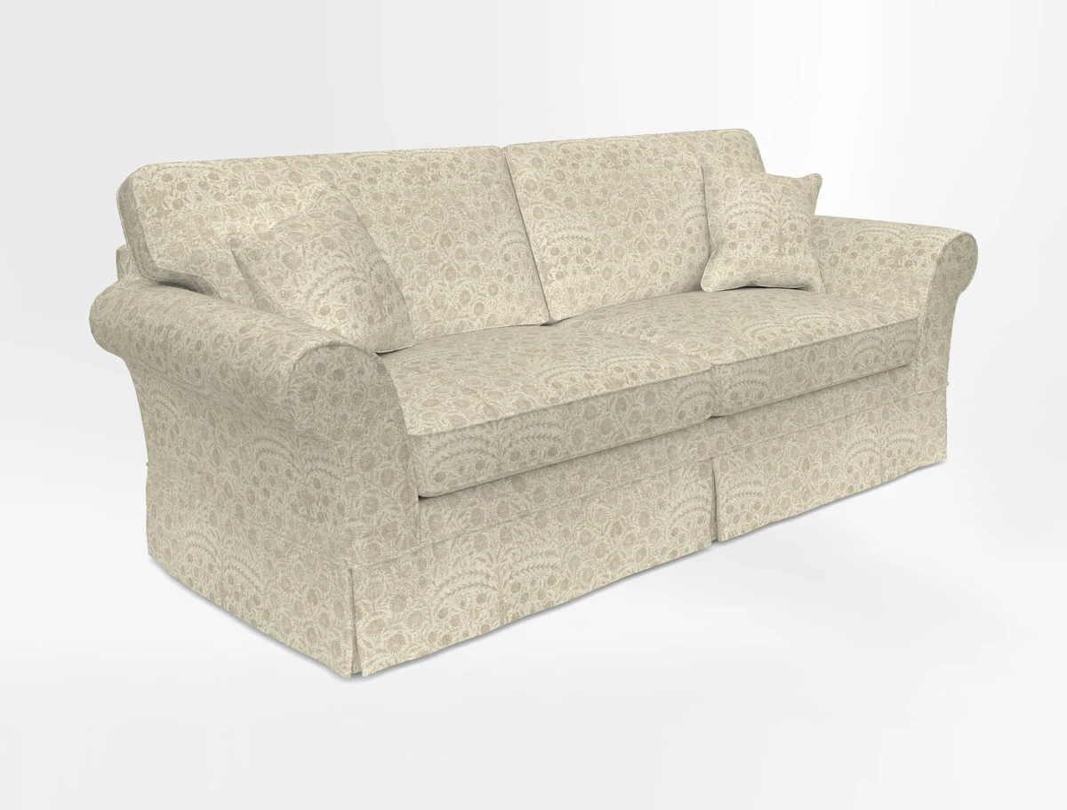 Lanhydrock 4 Seater Sofa in Floral Linens Lela Mystery Indigo