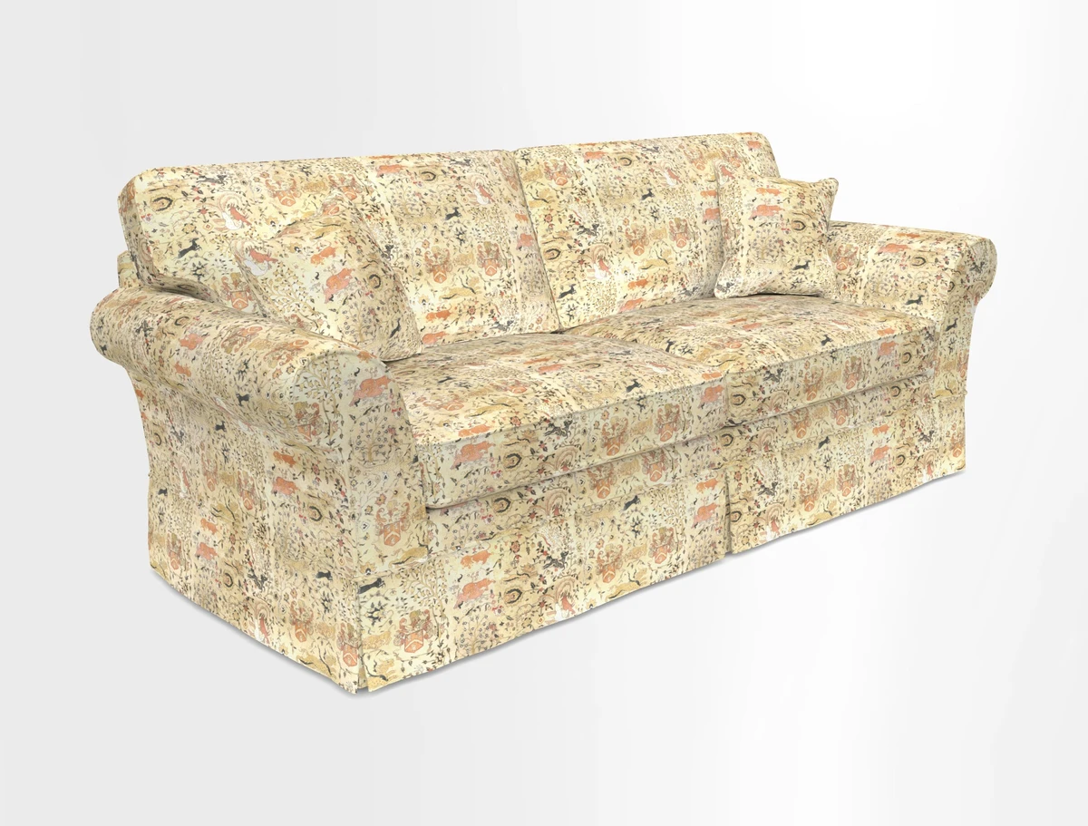 Lanhydrock 4 Seater Sofa in Floral Linens Lela Mystery Indigo