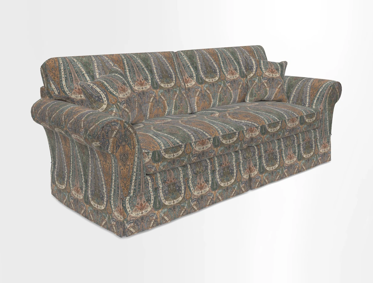 Lanhydrock 4 Seater Sofa in Floral Linens Lela Mystery Indigo
