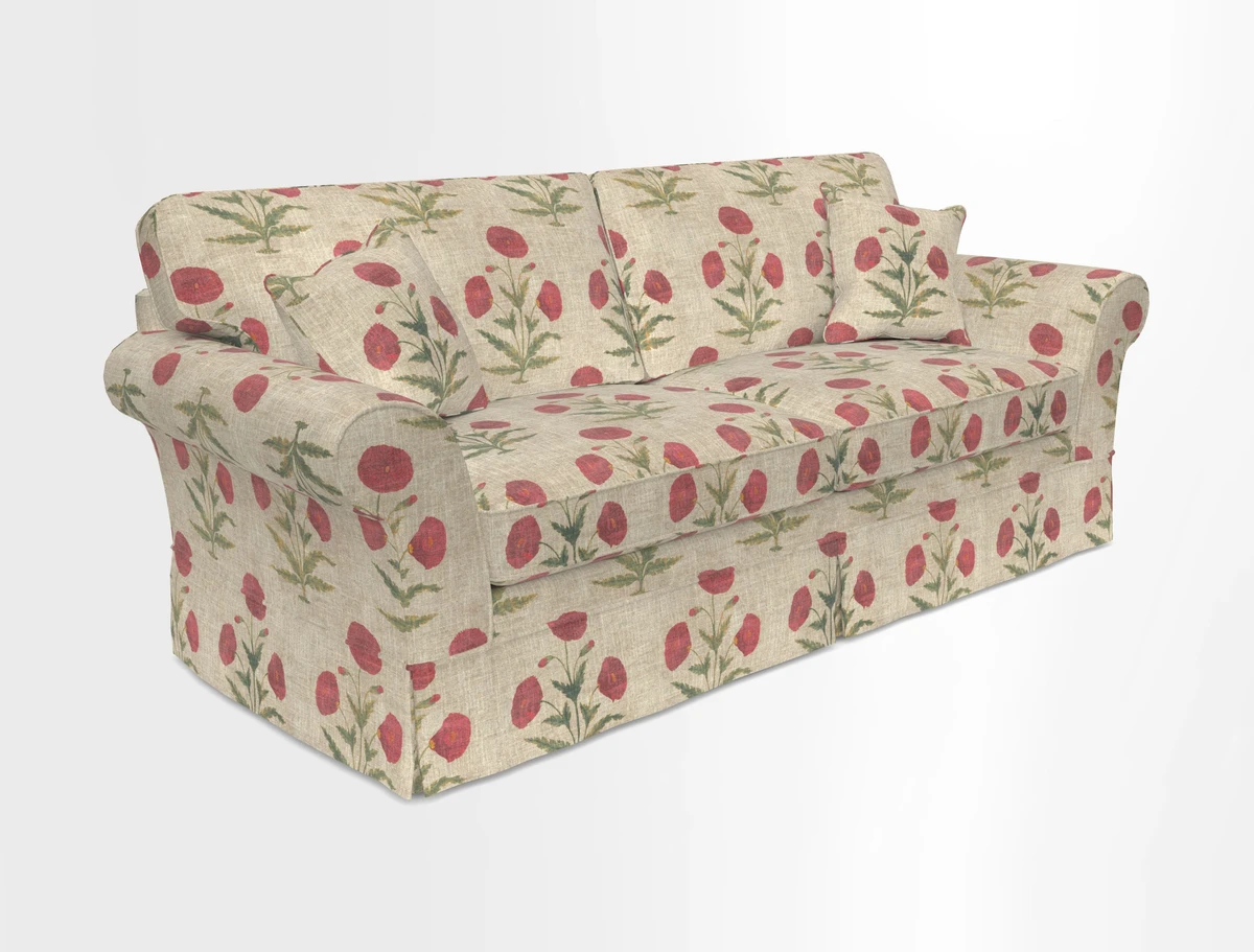 Lanhydrock 4 Seater Sofa in Floral Linens Lela Mystery Indigo