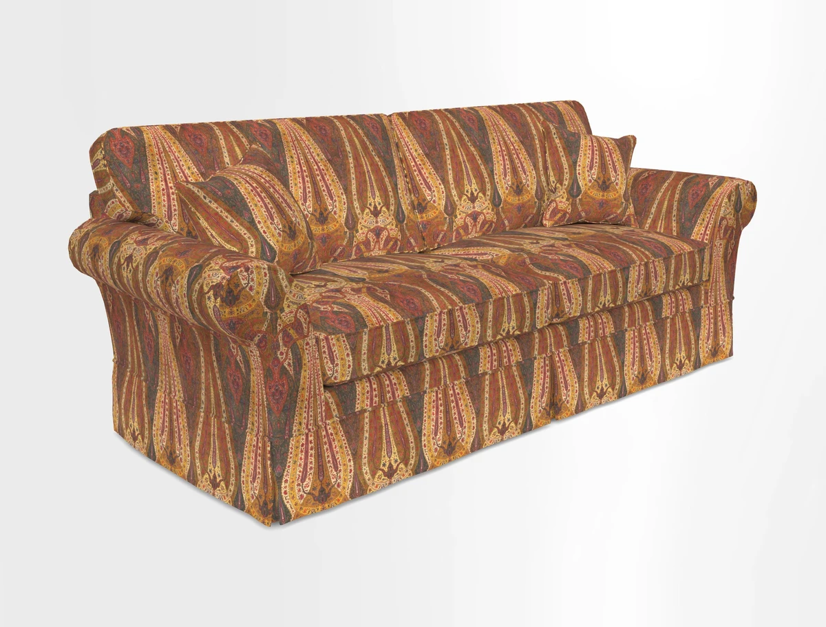 Lanhydrock 4 Seater Sofa in Floral Linens Lela Mystery Indigo