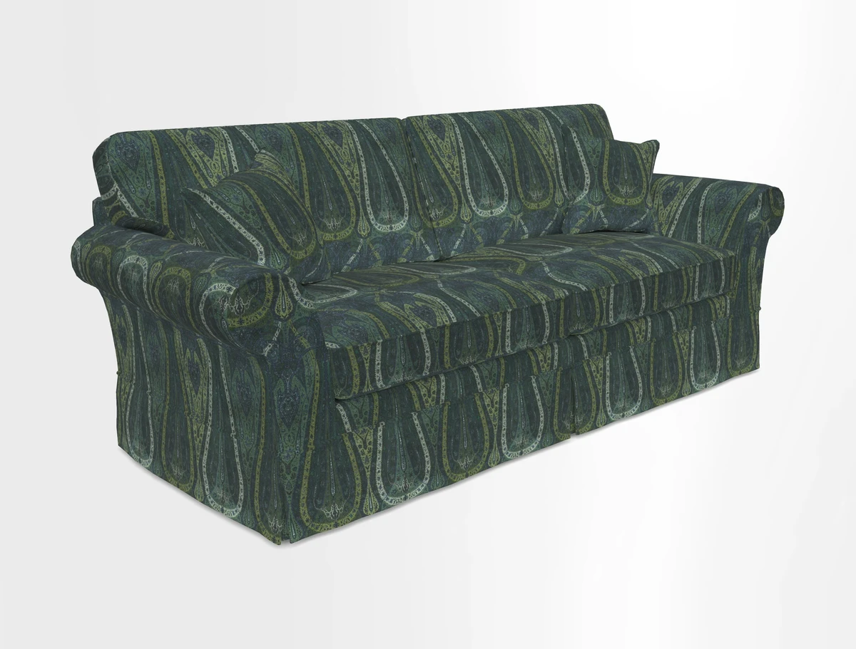Lanhydrock 4 Seater Sofa in Floral Linens Lela Mystery Indigo