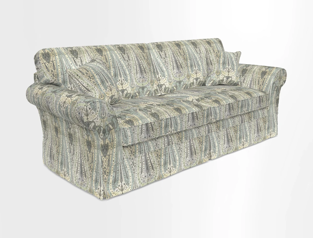 Lanhydrock 4 Seater Sofa in Floral Linens Lela Mystery Indigo