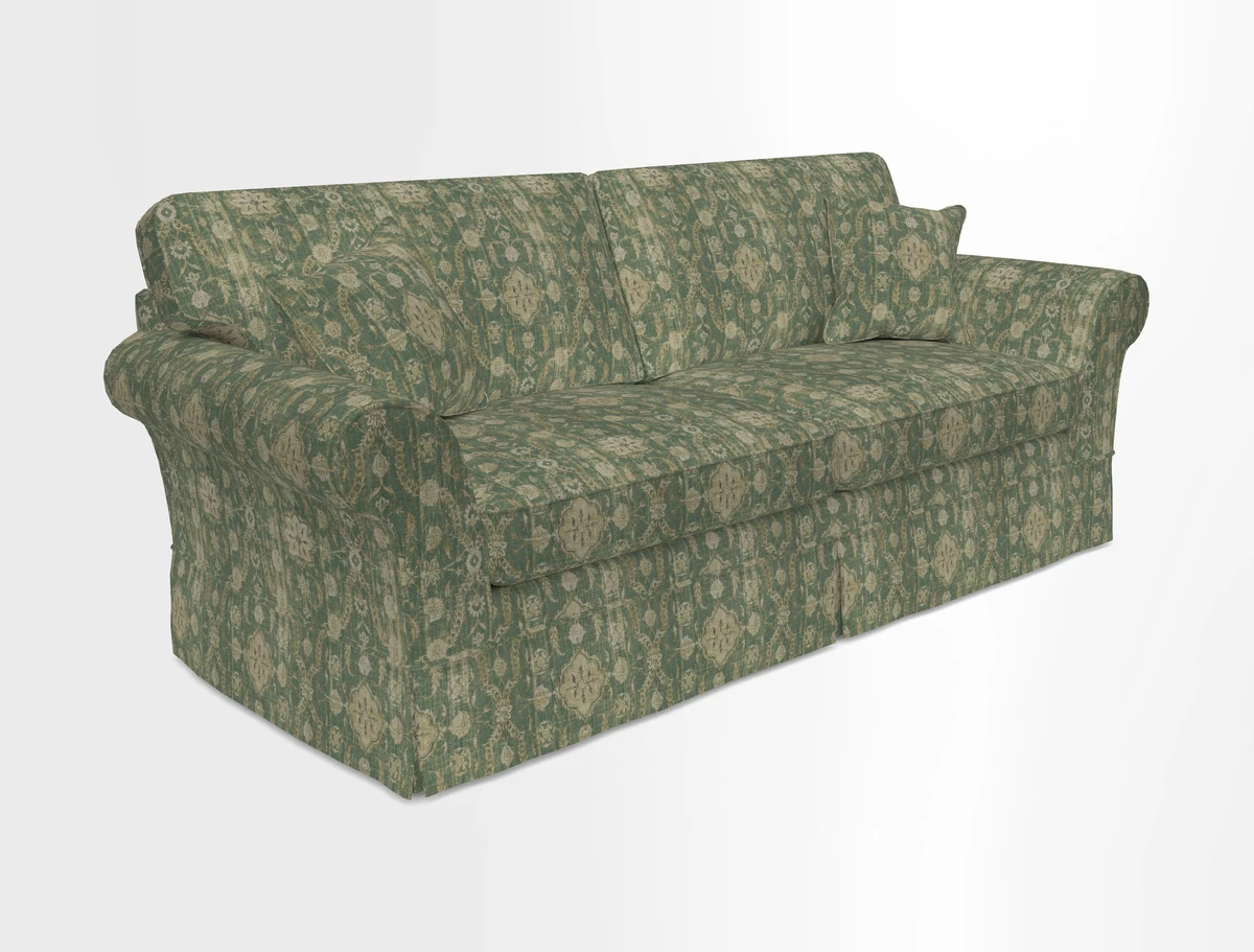 Lanhydrock 4 Seater Sofa in Floral Linens Lela Mystery Indigo