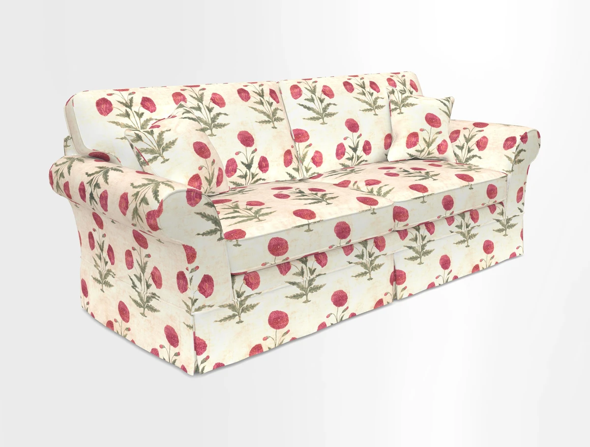 Lanhydrock 4 Seater Sofa in Floral Linens Lela Mystery Indigo