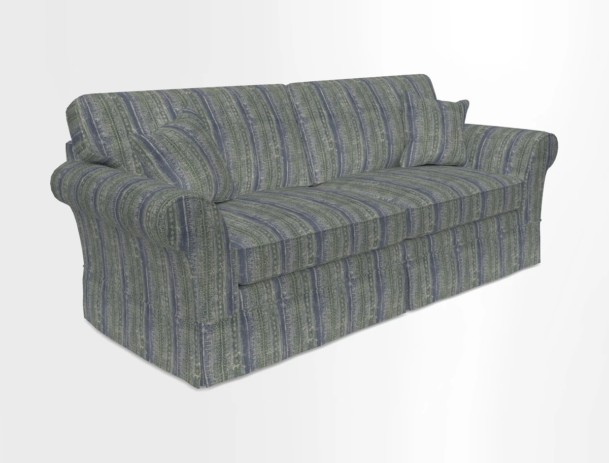 Lanhydrock 4 Seater Sofa in Floral Linens Lela Mystery Indigo