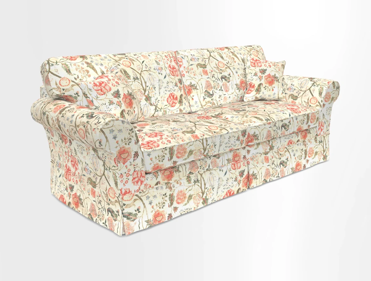 Lanhydrock 4 Seater Sofa in Floral Linens Lela Mystery Indigo