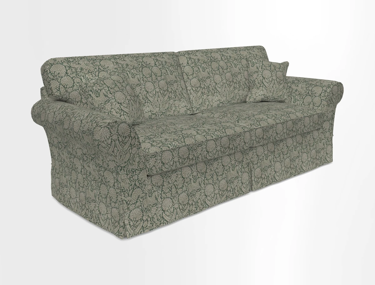 Lanhydrock 4 Seater Sofa in Floral Linens Lela Mystery Indigo