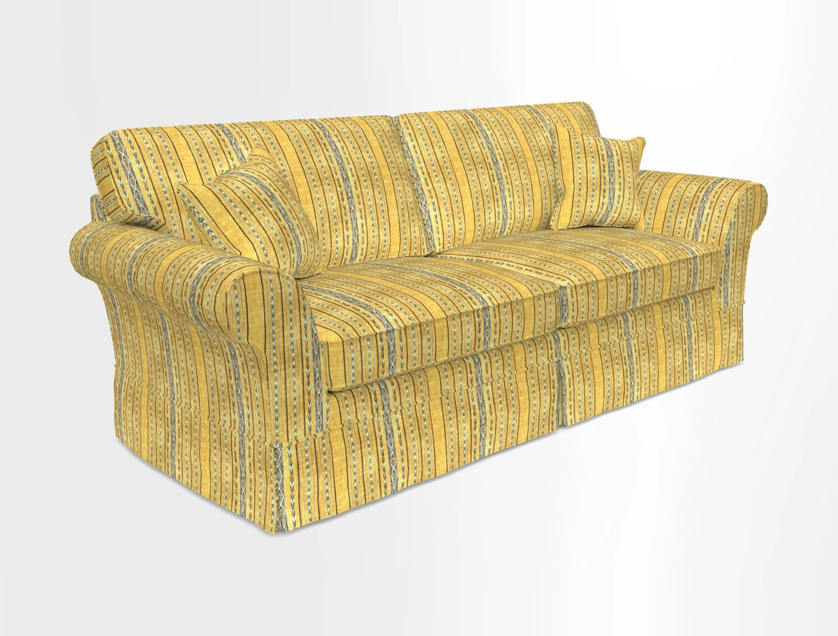 Lanhydrock 4 Seater Sofa in Floral Linens Lela Mystery Indigo