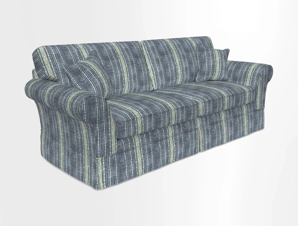 Lanhydrock 4 Seater Sofa in Floral Linens Lela Mystery Indigo