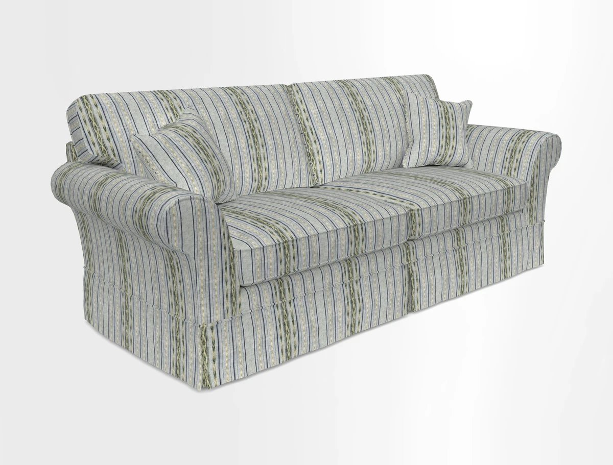 Lanhydrock 4 Seater Sofa in Floral Linens Lela Mystery Indigo