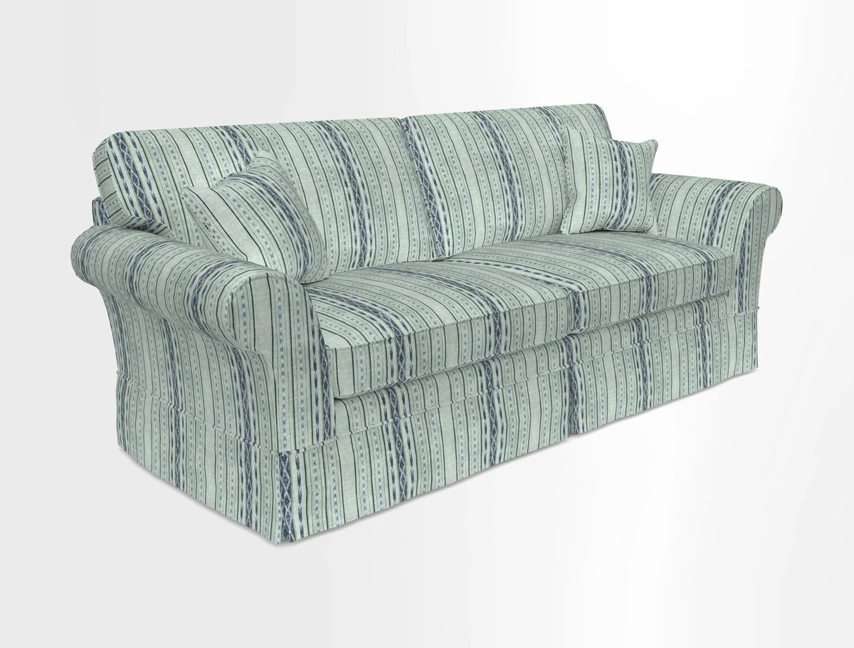 Lanhydrock 4 Seater Sofa in Floral Linens Lela Mystery Indigo