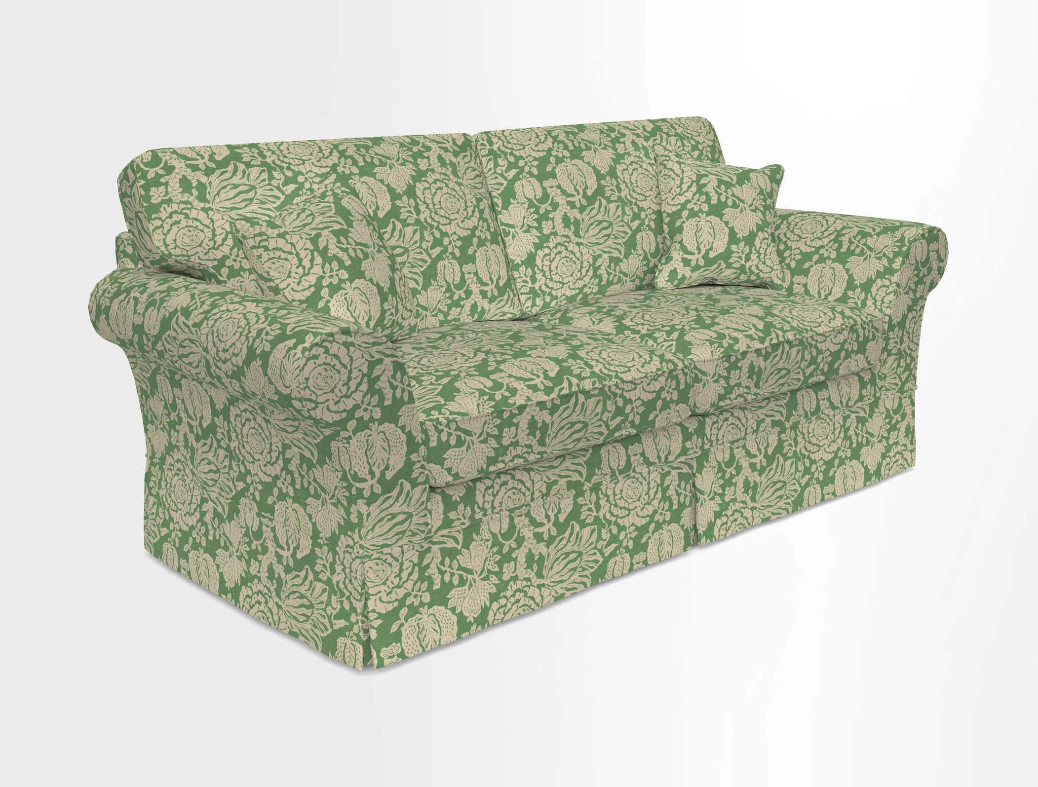 Lanhydrock 3 Seater Sofa in Floral Linens Lela Mystery Indigo