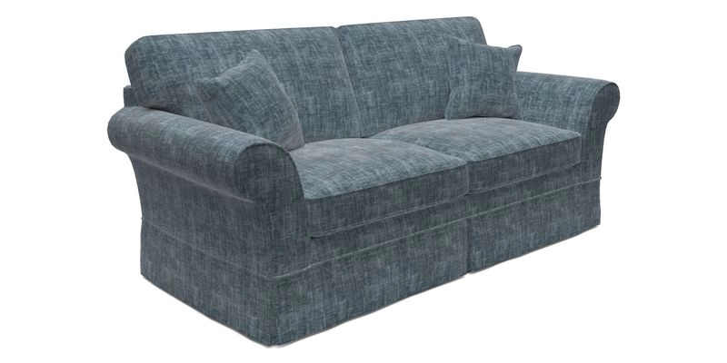 Lanhydrock 3 Seater Sofa in Floral Linens Lela Mystery Indigo