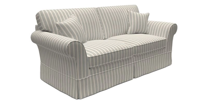 Lanhydrock 3 Seater Sofa in Floral Linens Lela Mystery Indigo