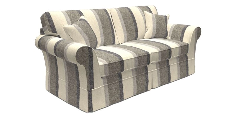 Lanhydrock 3 Seater Sofa in Floral Linens Lela Mystery Indigo