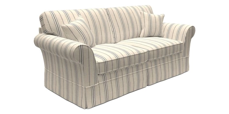 Lanhydrock 3 Seater Sofa in Floral Linens Lela Mystery Indigo