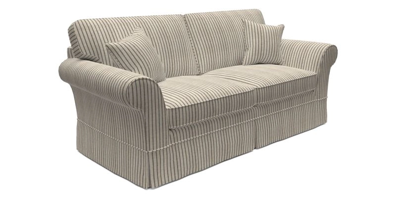 Lanhydrock 3 Seater Sofa in Floral Linens Lela Mystery Indigo