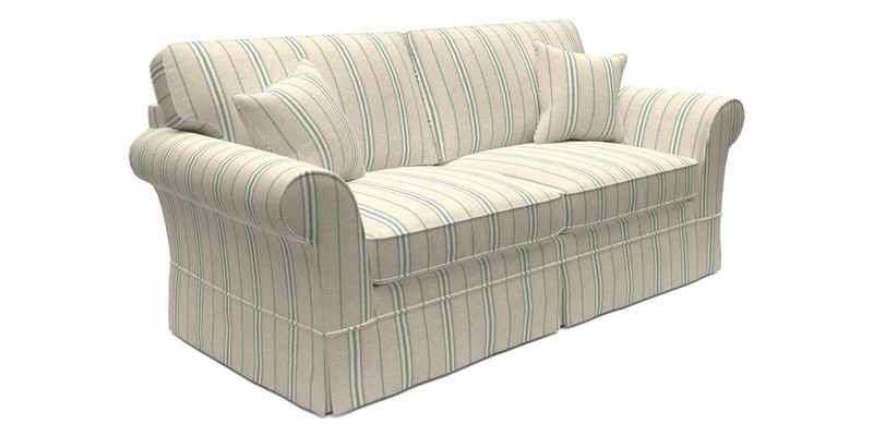 Lanhydrock 3 Seater Sofa in Floral Linens Lela Mystery Indigo