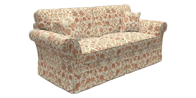 Lanhydrock 3 Seater Sofa in Floral Linens Lela Mystery Indigo