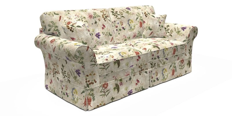 Lanhydrock 3 Seater Sofa in Floral Linens Lela Mystery Indigo