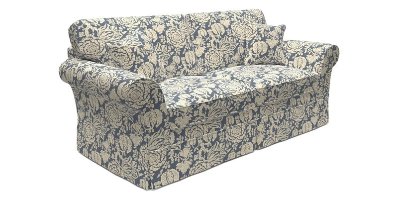 Lanhydrock 3 Seater Sofa in Floral Linens Lela Mystery Indigo