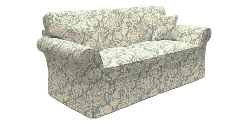 Lanhydrock 3 Seater Sofa in Floral Linens Lela Mystery Indigo
