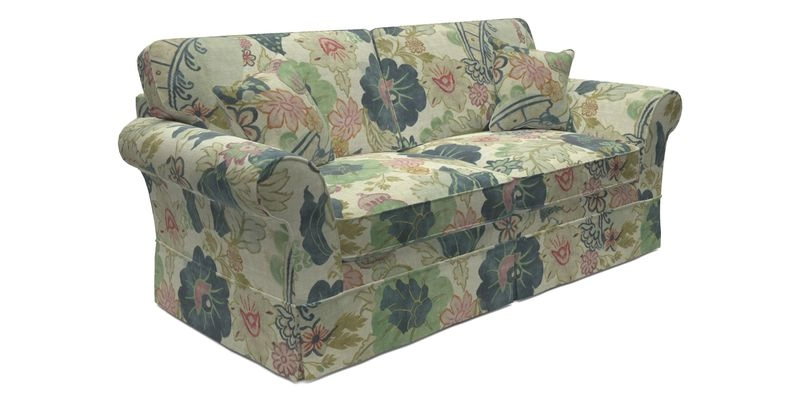 Lanhydrock 3 Seater Sofa in Floral Linens Lela Mystery Indigo