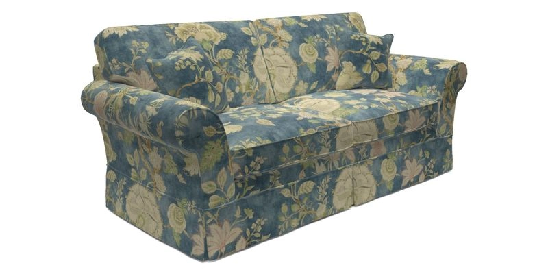Lanhydrock 3 Seater Sofa in Floral Linens Lela Mystery Indigo