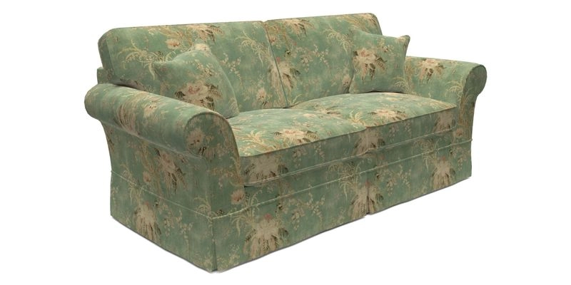 Lanhydrock 3 Seater Sofa in Floral Linens Lela Mystery Indigo