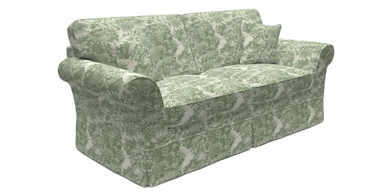 Lanhydrock 3 Seater Sofa in Floral Linens Lela Mystery Indigo